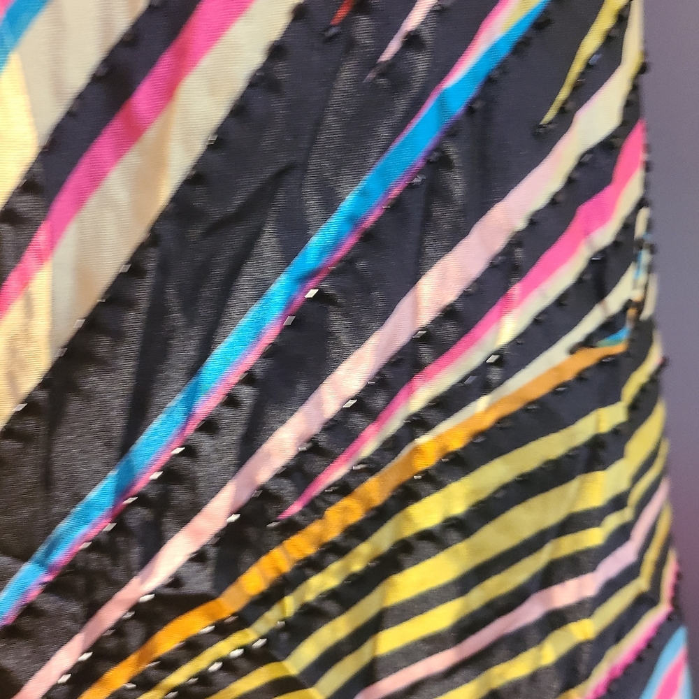 DAVE & JOHNNY Size 6 Formal Gown Evening Dress Rainbow Optical Illusion - Picture 15 of 16